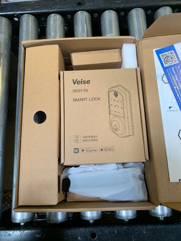 Photo 1 of Veise VE017G-H Wi-Fi Smart Fingerprint Front Door Lock Set, Remote App Control, Keyless Entry Deadbolt with Handle, Backlit Keypad, IP55 Weatherproof, Auto Lock, Easy to Install, Matte Black