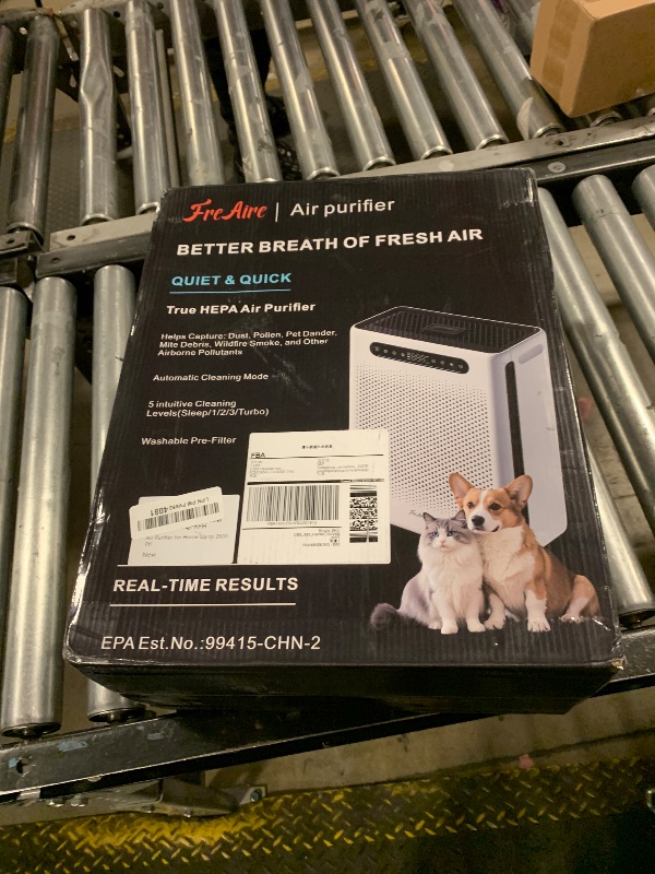 Photo 1 of Air Purifiers for Home Up to 2600 Ft², Washable Filter & Air Quality Display, Powerful Turbo Mode Air Cleaner for Pet Hair Odors Smoke Dust