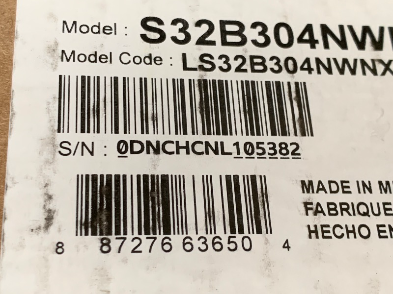 Photo 1 of Samsung 32-Inch Flat Computer Monitor, 75Hz, Borderless Display, AMD FreeSync, Game Mode, Advanced Eye Care, HDMI and DisplayPort, LS32B304NWNXGO, 2024