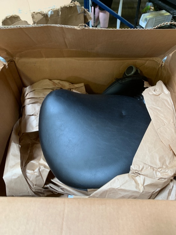 Photo 1 of CAISHI Saddle Stool with Wheels Ergonomic Rolling Chair for Nail Tattoo Artist Barber Dentist Clinic Shop Home Massage Facial Office,Adjustable Hydraulic Stool (Black)