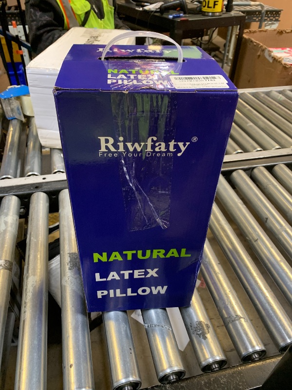 Photo 1 of 100% Natural Talalay Latex Pillow, Luxury Queen Strong Support Sleeping Bed Pillow for Side, Back, and Stomach Sleepers, Firm Latex Foam Pillow, Removable Breathable Cotton Cover (Queen (Firm))