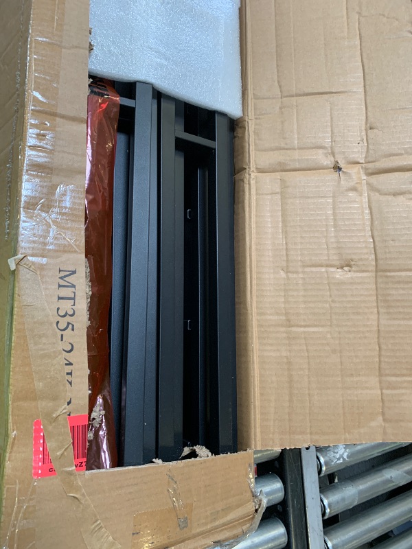 Photo 1 of NKZ 24 Inch King Size Bed Frame, Metal Bed Frame & Box Spring 2 in 1 Platform with Round Corner Legs, 4000Lbs Heavy Duty Metal Frame, Mattress Slide Stopper, Headboard Hole, Noise-Free, Easy Assembly