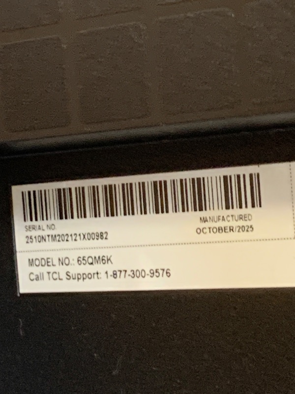 Photo 1 of TCL 65 Inch Class QM6K Series | Mini LED QLED 4K HDR | 65QM6K, 2025 Model | 120HZ-144HZ High Brightness Smart Google TV Dolby Atmos Onkyo Audio | Voice Remote Alexa Gaming Streaming Television