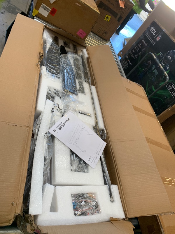 Photo 1 of WALKINGDESK 55x24 Inches Electric Standing Desk with Keyboard Tray, Height Adjustable Stand up Desk with 2 Drawers, Ergonomic Sit to Stand Desk with Storage Monitor Stand, Computer Table, Rustic Brown