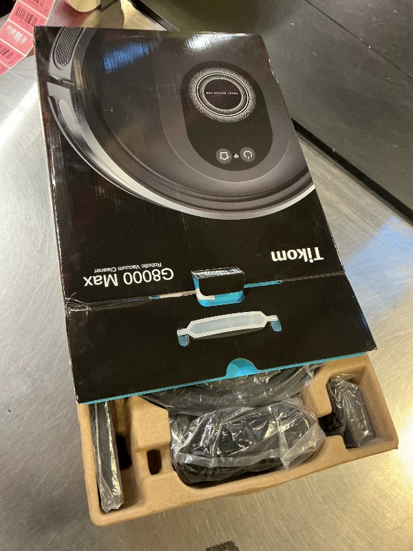 Photo 1 of Tikom Robot Vacuum and Mop Combo, 5000Pa Robotic Vacuum Cleaner, 150 Min Max, App & Remote Control, Ideal for Hard Floor, Carpet, Pet Hair, Self-Charge(G8000 Max)