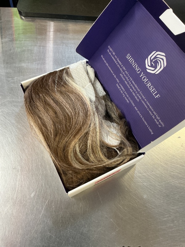 Photo 1 of HAIRCUBE 13×6 Glueless Lace Front Wavy Wig, 26 Inch Lace Synthetic Wigs for Women Ash Brown Color