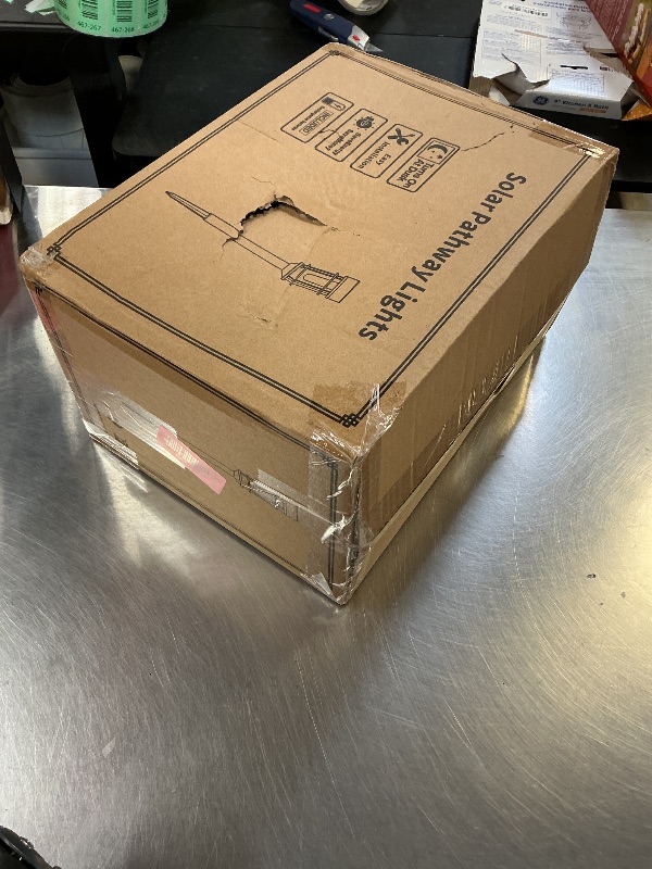 Photo 1 of Mancra Solar Pathway Lights, 8 Pack LED Solar Lights Outdoor Waterproof, Glass Metal Garden Lighting for Yard Path Landscape Lawn Walkway Driveway, 3000K