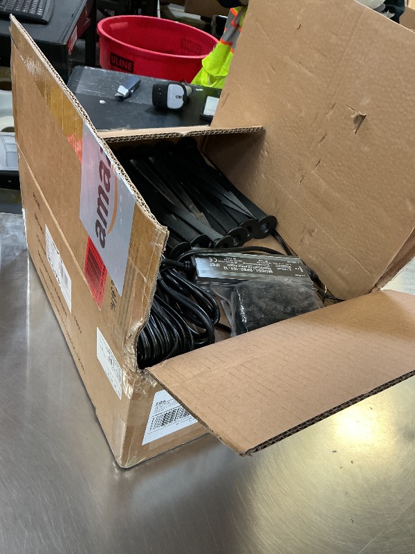 Photo 1 of MEIKEE 5W Low Voltage Path Lights, 12-24V Auto On/Off Landscape Lighting with 100W Transformer 100FT Cord, 2700K Warm White, IP66 Waterproof, Aluminum Garden Lights for Pathway, Yard, Lawn 12-Pack