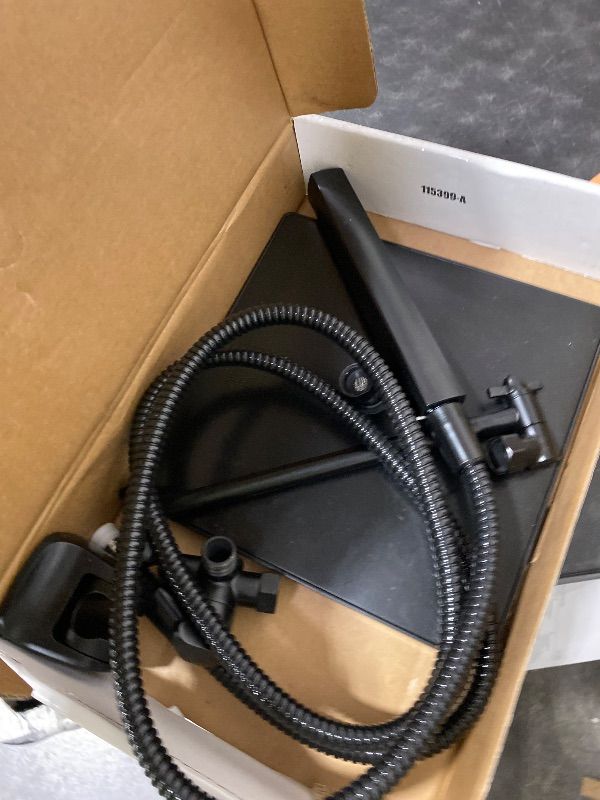 Photo 4 of Delta 75527 Universal Showering 1.75 GPM Single Function Modern Rain Shower Head and Hand Shower Combo with Adjustable Extension Arm and Touch-Clean Nozzles - Matte Black