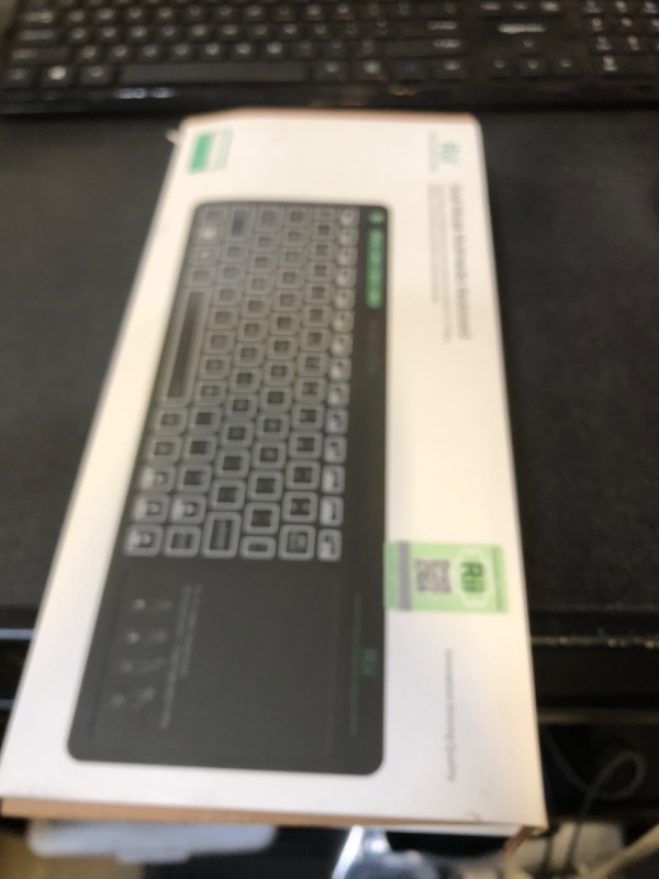 Photo 1 of (Dual Mode) Rii RT518S Wireless and Bluetooth 2-LED Color Backlit Multimedia Keyboard with Multi-Touch Big Size Trackpad,Rechargable Keyboard for Android TV Box,PC,Tablets,Smart TV, HTPC, IPTV,Windows