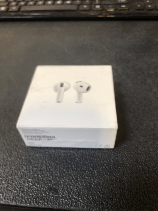Photo 1 of Apple AirPods 4 Wireless Earbuds, Bluetooth Headphones, Personalized Spatial Audio, Sweat and Water Resistant, USB-C Charging Case, H2 Chip, Up to 30 Hours of Battery Life, Effortless Setup for iPhone