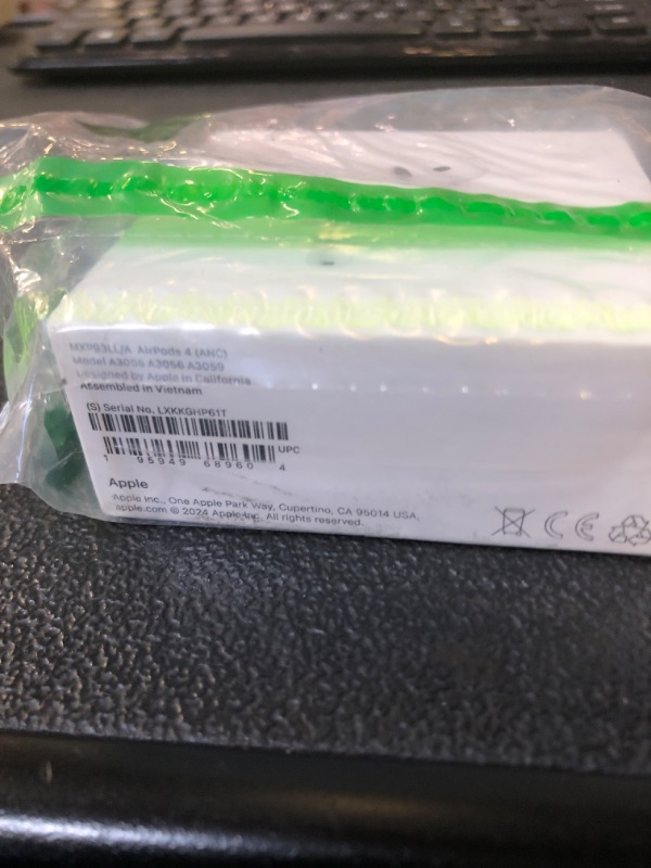 Photo 1 of Apple AirPods 4 Wireless Earbuds, Bluetooth Headphones, with Active Noise Cancellation, Adaptive, Transparency Mode, Personalized Spatial Audio, USB-C Charging Case, Wireless Charging, H2 Chip