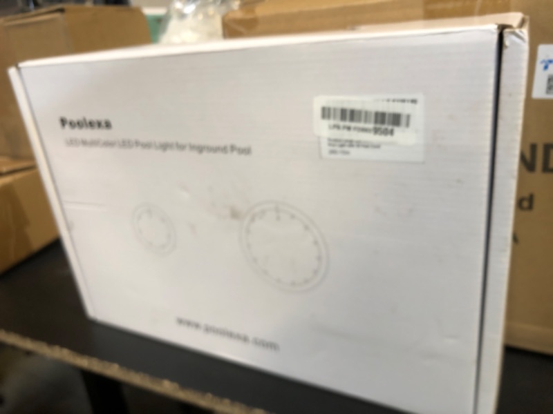 Photo 1 of Poolexa 10 Inch LED Multicolor Inground Pool Light – Stainless Steel Housing, 50ft Cord, RGB Controller for Wet Niche