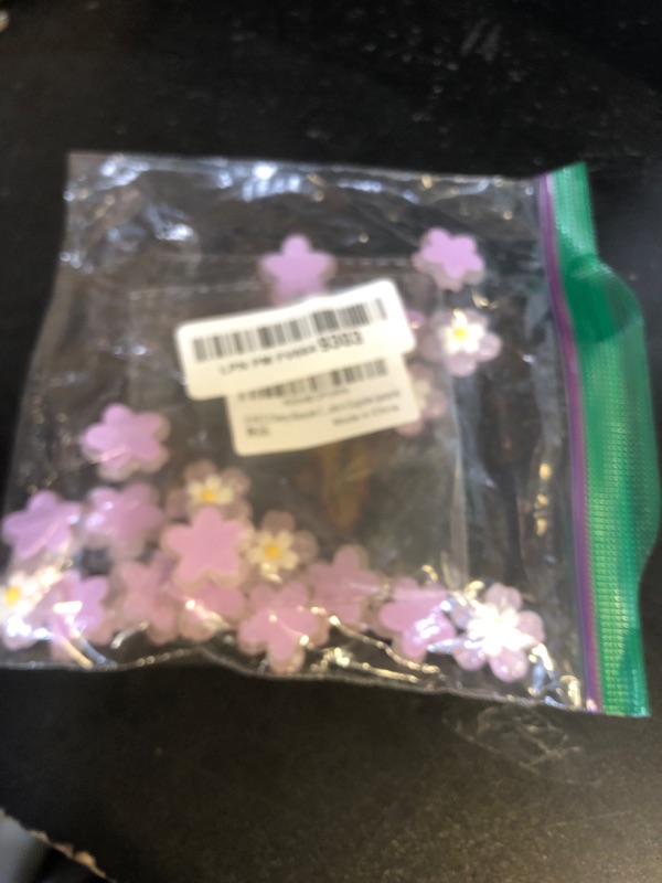 Photo 1 of 20 PCS Flower Cupcake Toppers Purple Flowers Cake Decorations Picks Flower for Bridal Engagement Baby Shower Birthday Party Decorations Supplies