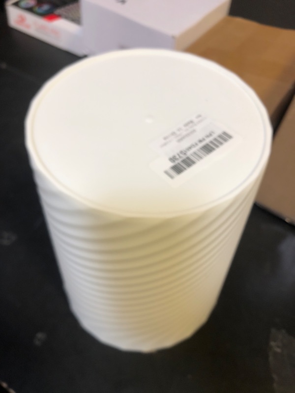 Photo 1 of UUJOLY Plastic Small Trash Can Wastebasket, Garbage Container Basket for Bathrooms, Laundry Room, Kitchens, Offices, Kids Rooms, Dorms, (White, 1.8 Gallon)