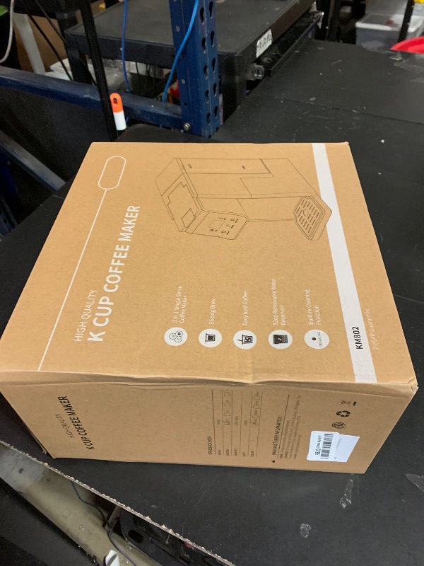 Photo 1 of Coffee Maker Hot & Iced With Bold Setting,Single Serve Coffee Maker For K Cup And Grounds,52 Oz Removable Water Tank,6-14 Oz Brew Sizes,One Cup Kcup Coffee Machine With Reusable Filter,(Black)