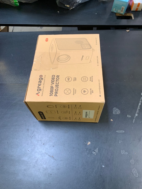 Photo 1 of [Electric Focus] Projector with WiFi and Bluetooth, Native 1080P 15,000 Lumens 4K Supported, Agreago Outdoor Movie Projector for Home Theater UP to 300", for iOS/Android/TV Stick/HDMI/USB