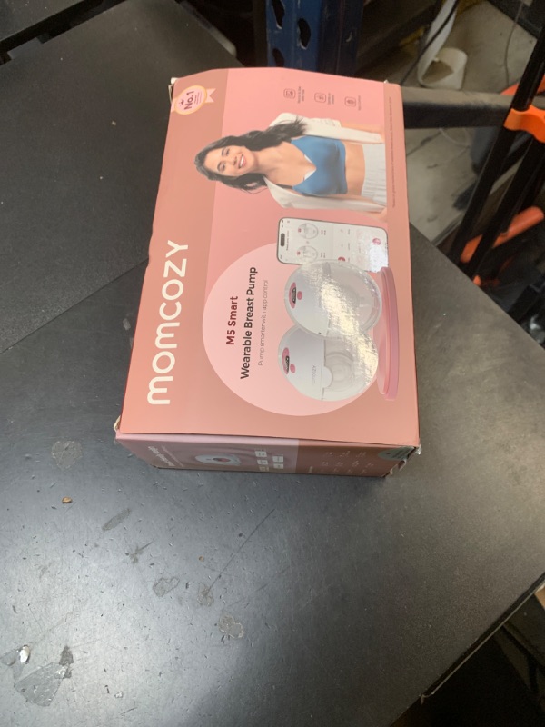 Photo 1 of Momcozy M5 Smart APP Controlled Wearable Breast Pump, Hands-Free Wireless Electric Pump, 3 Modes 9 Suction Levels, BPA-Free, Portable Lightweight, 24mm Flange, 2-Pack Cozy Red