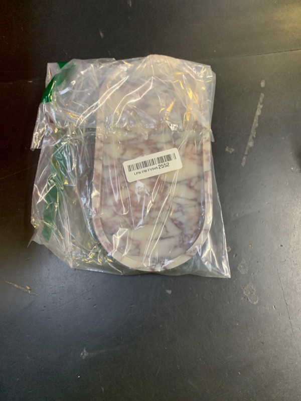 Photo 1 of FutureStone 100% Natural Luxury Calaccata Viola Marble Small Hand Towel Tray Holder Organizer, Makeup Bathroom Holder