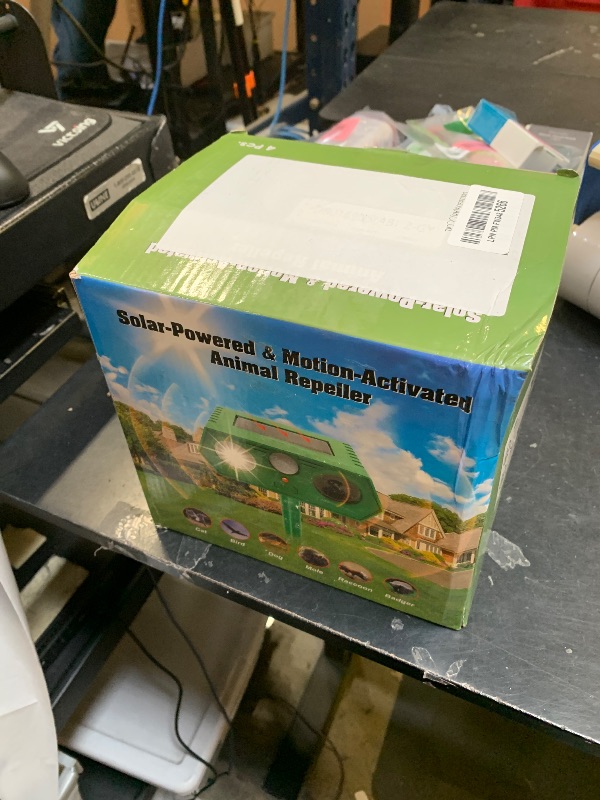 Photo 1 of 2026 Solar Ultrasonic Animal Repellent Outdoor, Waterproof Racoon Sonic Fortress Pro with Motion Sensor, Cat Deterrent Outdoor to Scare Deer Rabbit Dog Skunk Raccoon Squirrel Out of Garden Yard(2Pack)
