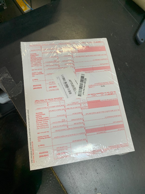 Photo 1 of 1099 INT Interest Tax Forms Set 4 Part 10 Pack for 2025 And Self-Seal envelopes. Kit For 10 Vendors, Laser Forms Designed for QuickBooks and Accounting Software