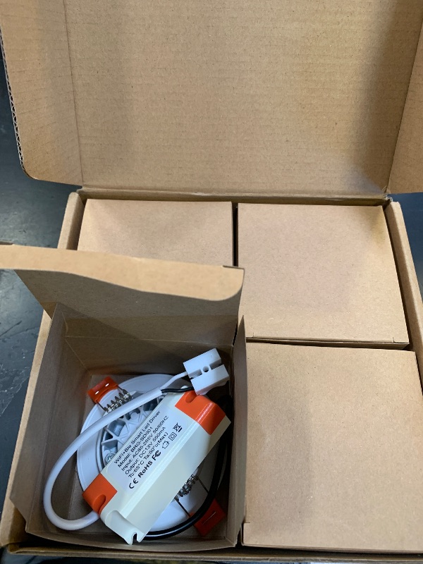 Photo 1 of Smart 3 Inch LED Recessed Lighting, Ultra-Thin 60°Adjustable Downlight, 5W WiFi Compatible with Alexa and Google Home, Dimmable RGB & CCT 2700K-6500K, 120V Ceiling Light with LED Driver, 4 Pack