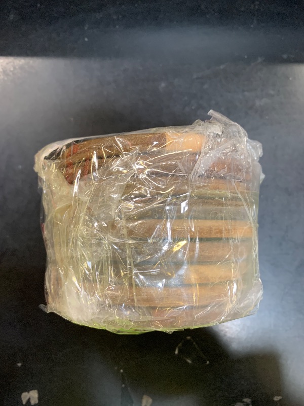 Photo 1 of 10 Pieces Unfinished Wood Coasters, 4 Inch Round Acacia Wooden Coasters for Crafts with Non-Slip Silicon Dots for DIY Stained Painting Wood Engraving Home Decoration