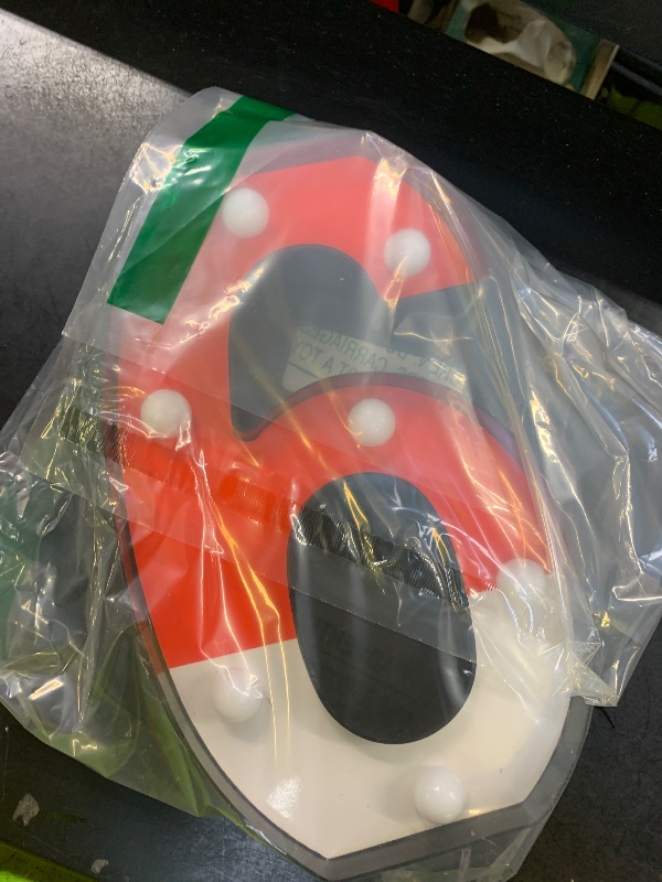 Photo 1 of Mudder Red and White Light up Numbers Party Decorations, LED Anime Cartoon Pattern Glowing Numbers, Birthday Table Centerpieces Cartoon Animated Birthday Party Supplies, 8.58 x 5.2 Inches(6)