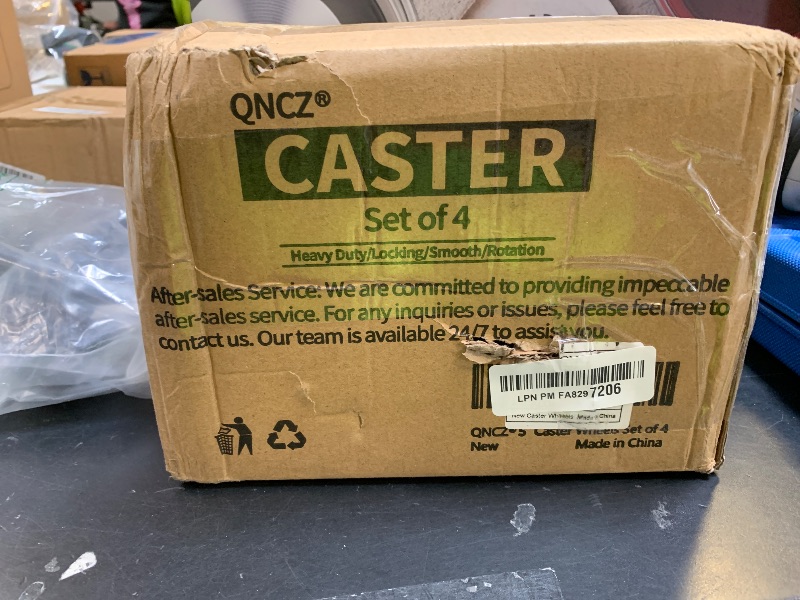 Photo 1 of **PARTIAL SET**5 Inch Heavy Duty Casters, 2600lbs Capacity (Set of 2) - Industrial Swivel Caster Wheels with Brakes for Workbenches, Carts & Furniture - Floor Protecting & Quiet Roll