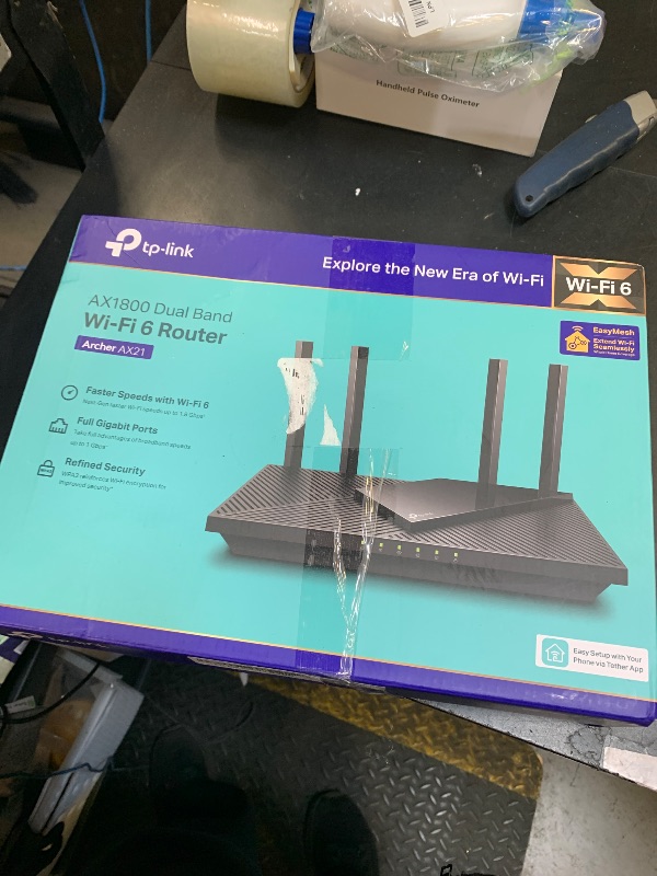 Photo 1 of TP-Link AX1800 WiFi 6 Router (Archer AX21) – Dual Band Wireless Internet, Gigabit, Easy Mesh, Works with Alexa - A Certified for Humans Device, Free Expert Support