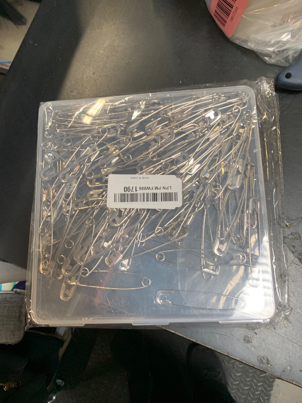 Photo 1 of 100 PCS 3 Inches Large Safety Pins for Clothes, Big Heavy Duty Safety Pins, Rust-Resistant Nickel Plated Steel Clothing Pin for Clothes Sewing Craft