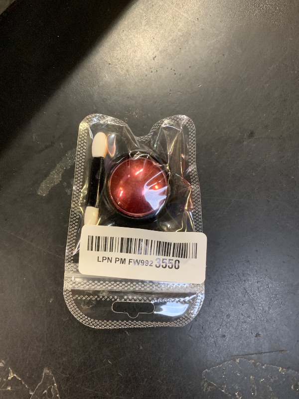 Photo 1 of 1 Box Mirror Nail Art Glitter Powder Holographic Metallic Red Chrome Nail Powder Dust Sequins UV Gel, Red Nail Chrome Powder for Nails Pigment Decoration (Red)