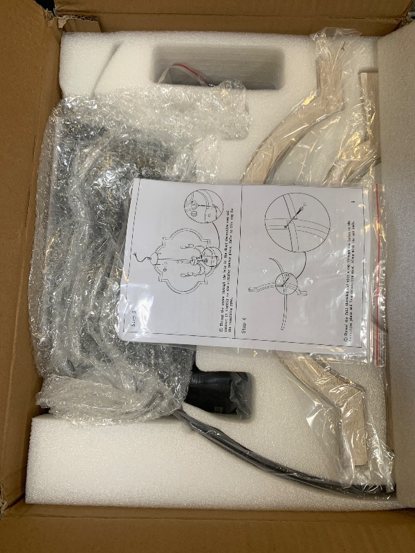 Photo 1 of TACDANDM Farmhouse Chandelier for Dining Room Vintage Rustic Oak Distressed White 23'' 6-Light Wood Pendant Lighting Globe Hanging Ceiling Light Fixtures for Entryway Foyer Kitchen Living Room