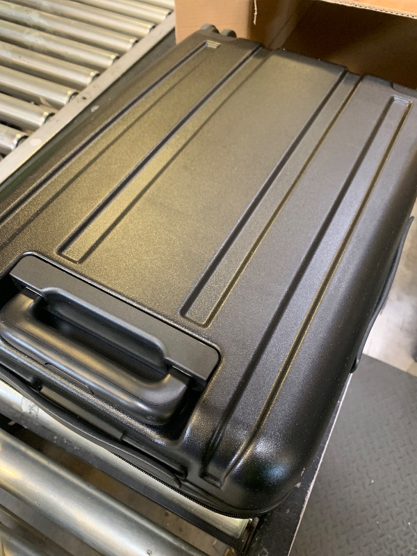 Photo 1 of Carry On Luggage 22x14x9 Airline Approved, L2 100% PC Hard Shell Travel Suitcase with Smooth Spinner Wheels, TSA Lock (EX-Core, Black, 20 Inch, 40L)