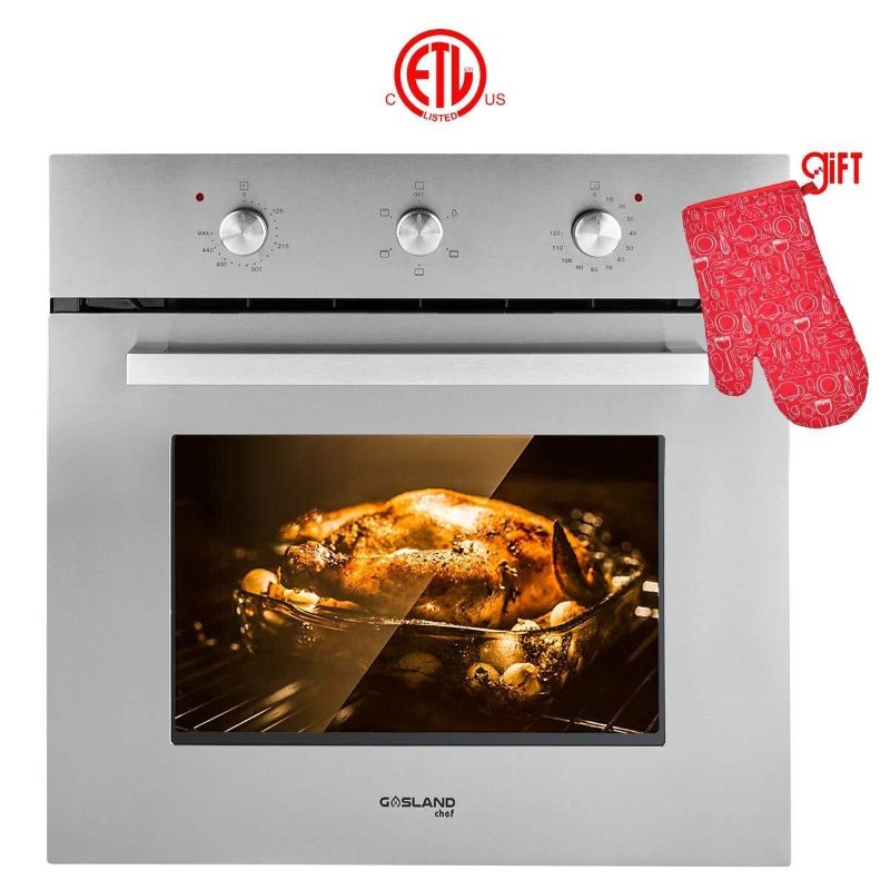 Photo 1 of 24 in. Built-in Single Electric Wall Oven in Stainless Steel, CSA Certified