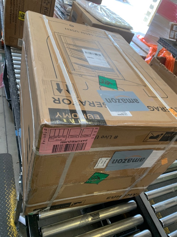 Photo 1 of EUHOMY 4.5 Cu.ft Beverage Refrigerator and Cooler, 145 Can Mini fridge with Glass Door for Soda Beer Wine, Small Drink Dispenser with Digital Adjustable Thermostat for Home Office Bar