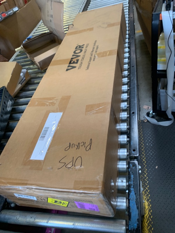 Photo 1 of VEVOR Belt Conveyor, 59 x 7.8 inch Conveyor Table, Heavy Duty Stainless Steel Motorized Belt Conveyor for Inkjet Coding Applications Powered PVC Belt Anti-Static Adjustable Speed (Double Guardrail)
