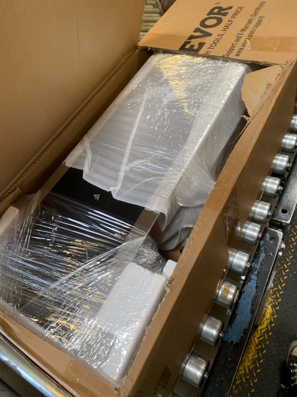 Photo 1 of VEVOR Belt Conveyor, 59 x 7.8 inch Conveyor Table, Heavy Duty Stainless Steel Motorized Belt Conveyor for Inkjet Coding Applications Powered PVC Belt Anti-Static Adjustable Speed (Double Guardrail)
