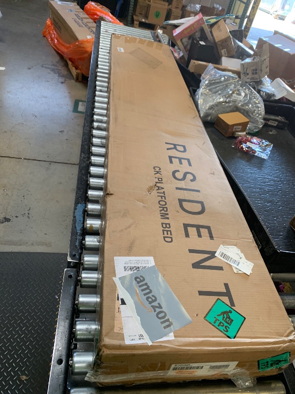 Photo 1 of Nectar Bamboo Platform Bed Frame - California King - Walnut - Floating Center Support Legs - 12” Height - Tool Free Set Up - Contemporary - Sturdy Wooden Support Slats - Holds Up to 800 Pounds