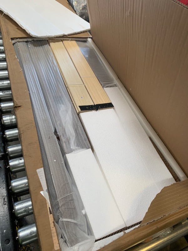 Photo 1 of Nectar Bamboo Platform Bed Frame - California King - Walnut - Floating Center Support Legs - 12” Height - Tool Free Set Up - Contemporary - Sturdy Wooden Support Slats - Holds Up to 800 Pounds