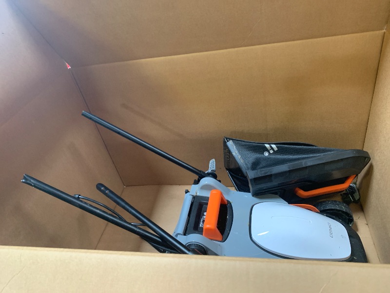 Photo 1 of Litheli 13.4inch Electric Lawn Mower Cordless,Grass Cutter Machine for 2600 Sq.Ft.Lawnmower with Brushless Motor, 8 Gallon Capacity, Cutting Height from 1 to 2.5 in, Includes 2X4.0 Ah Battery.