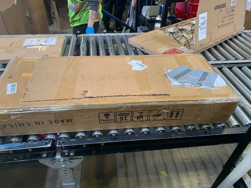 Photo 1 of YITAHOME Twin Bed Frame with Storage Headboard, Upholstered LED Platform Bed with Charging Station, Heavy-Duty Metal Slats, No Box Spring Needed, Fast Assembly - Gray