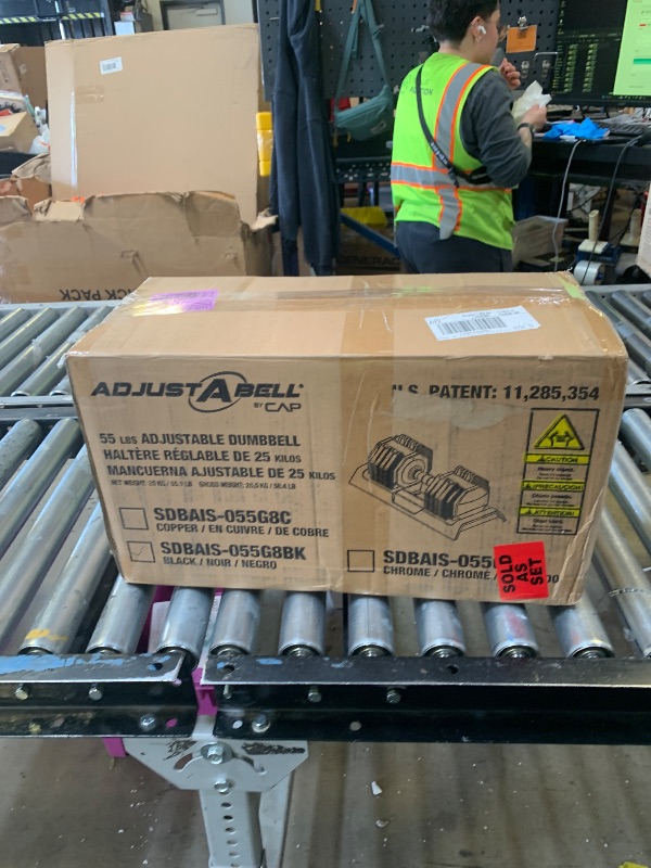 Photo 1 of CAP Barbell 55 lb Single Adjustable Dumbbell with Full Rotation Black Handle