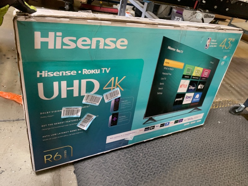 Photo 1 of 43" 4K UHD Hisense Roku TV