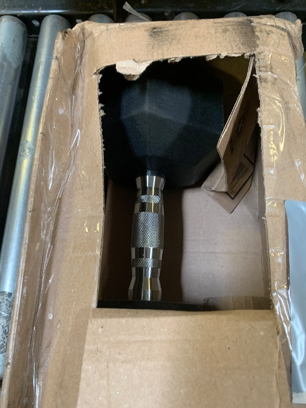 Photo 1 of CAP Barbell 50 LB Rubber Coated Hex Dumbbell Hand Weight - Pair | Black Handle