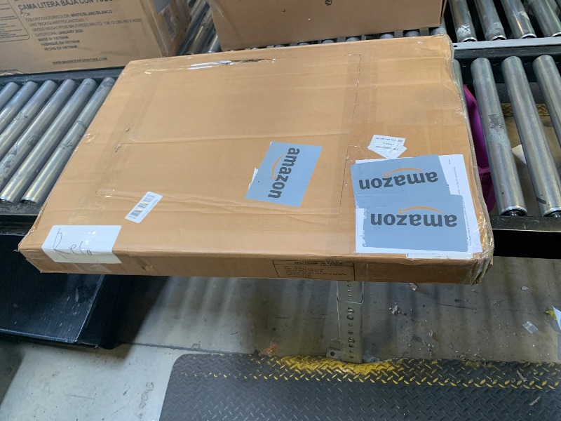 Photo 1 of LITTLE TREE 55 Inches Kitchen Island with Storage, 3-Tier Farmhouse Wooden Stationary Island Table with Large Worktop & Leg Room, Modern Coffee Bar Table with Storage Shelf for Kitchen, Rustic Brown