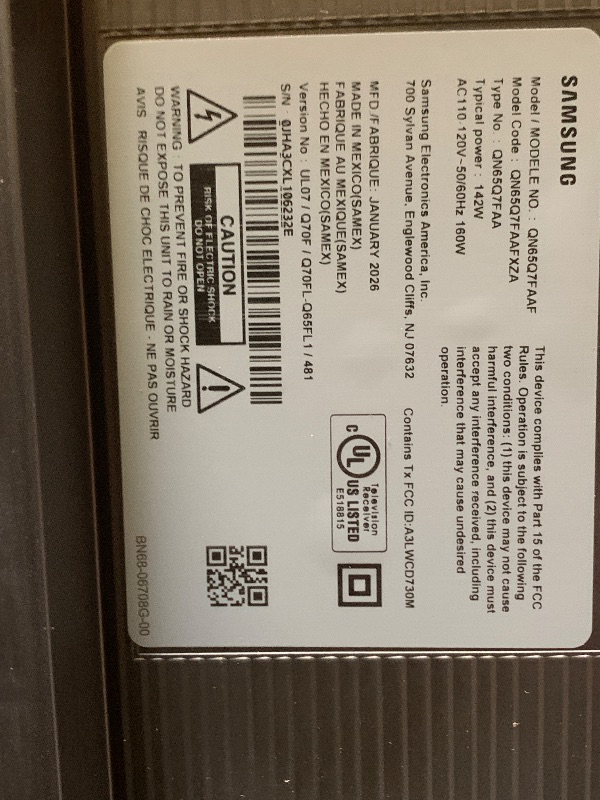 Photo 1 of samsung QLED 65 inch 