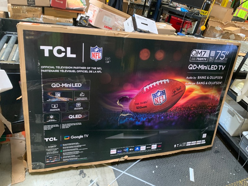 Photo 1 of TCL 75 Inch Class QM7K Series | Mini LED QLED 4K HDR | 75QM7K, 2025 Model | 120HZ-144HZ Anti Reflective Screen Smart Google TV Dolby Atmos Onkyo Audio | Voice Remote Alexa Gaming Streaming Television