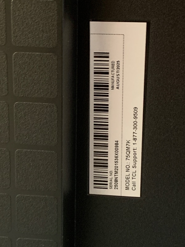 Photo 1 of TCL 75 Inch Class QM7K Series | Mini LED QLED 4K HDR | 75QM7K, 2025 Model | 120HZ-144HZ Anti Reflective Screen Smart Google TV Dolby Atmos Onkyo Audio | Voice Remote Alexa Gaming Streaming Television