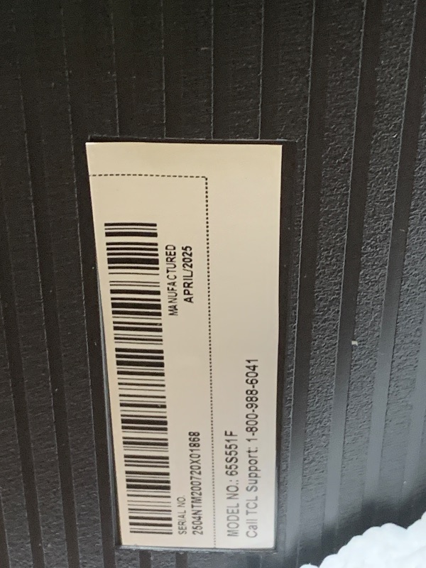 Photo 1 of TCL fire stick tv 65 INCH